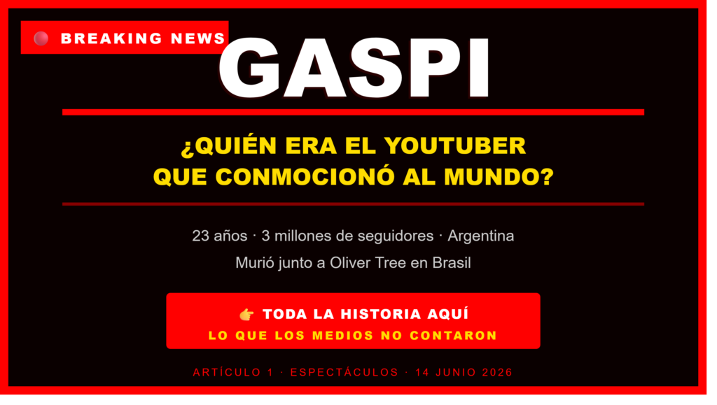 Gaspi: quién era el creador de contenido argentino y qué ocurrió en el accidente de helicóptero en Brasil Gaspi: quién era el creador de contenido argentino y qué ocurrió en el accidente de helicóptero en Brasil